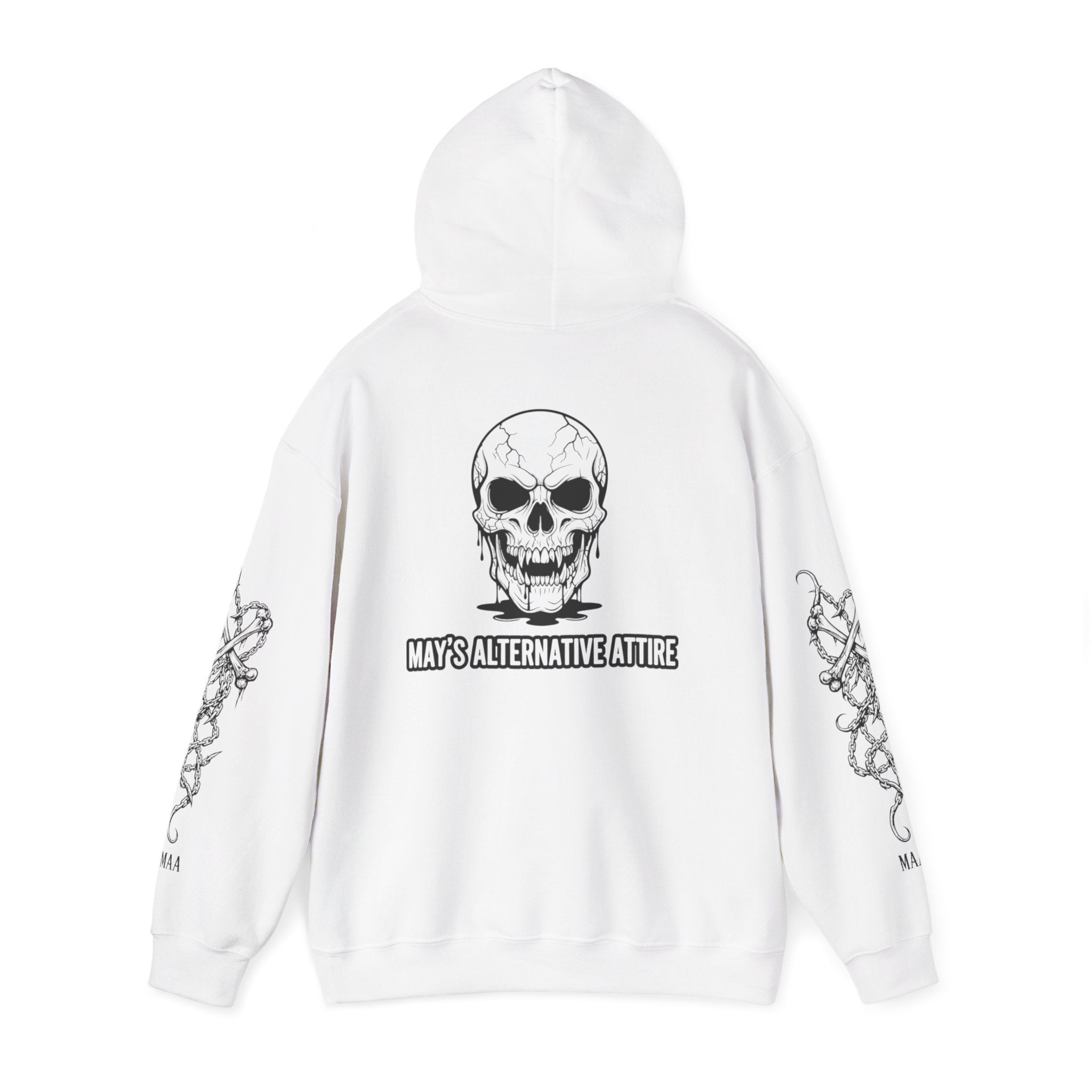 Skull & Snake Hoodie — "Chrome and Chaos" Alternative Streetwear