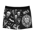 Gothic Skull & Lion Boxer Briefs — Dark Tattoo-Style All-Over Print