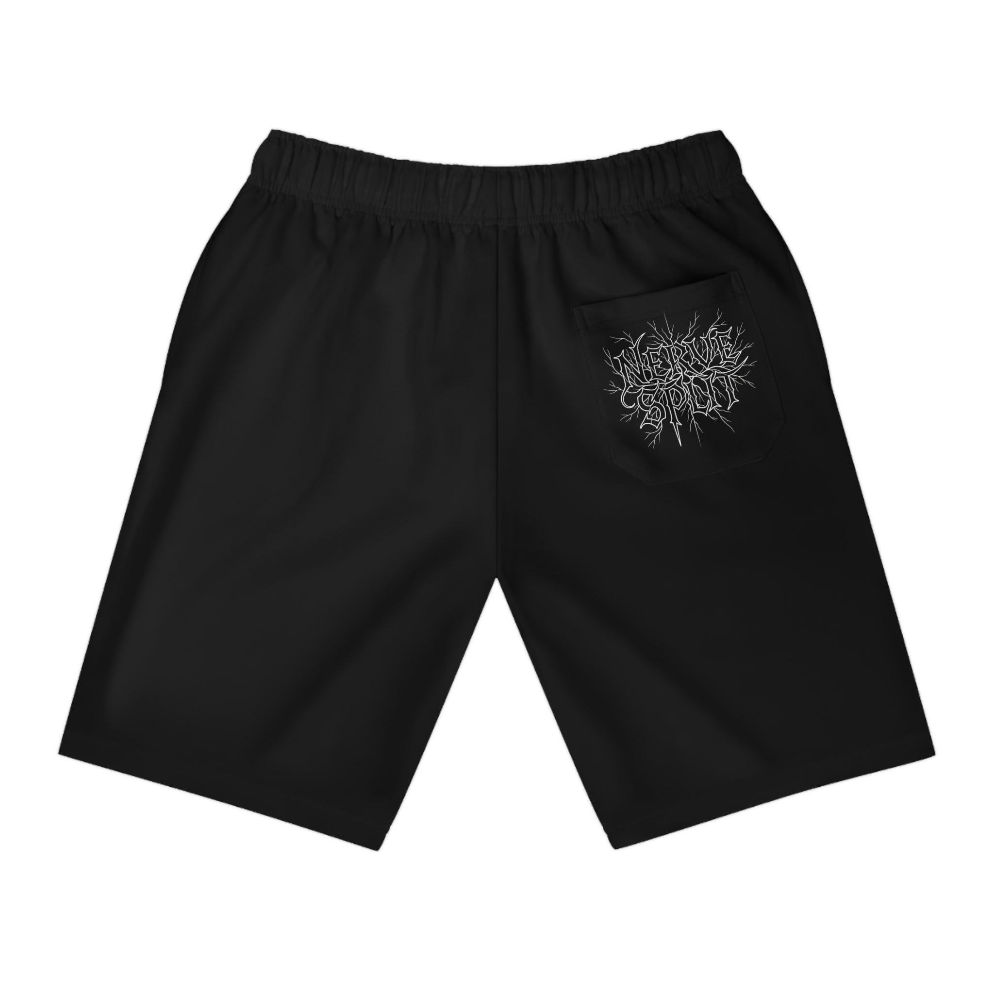 Skull Flame Athletic Shorts — Gothic Bandstyle Workout Shorts