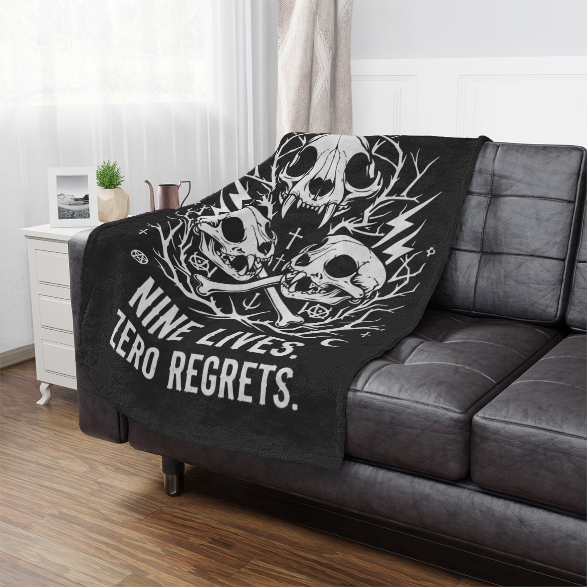 Nine Lives, Zero Regrets | MAA Going Rogue Collection Minky Blanket