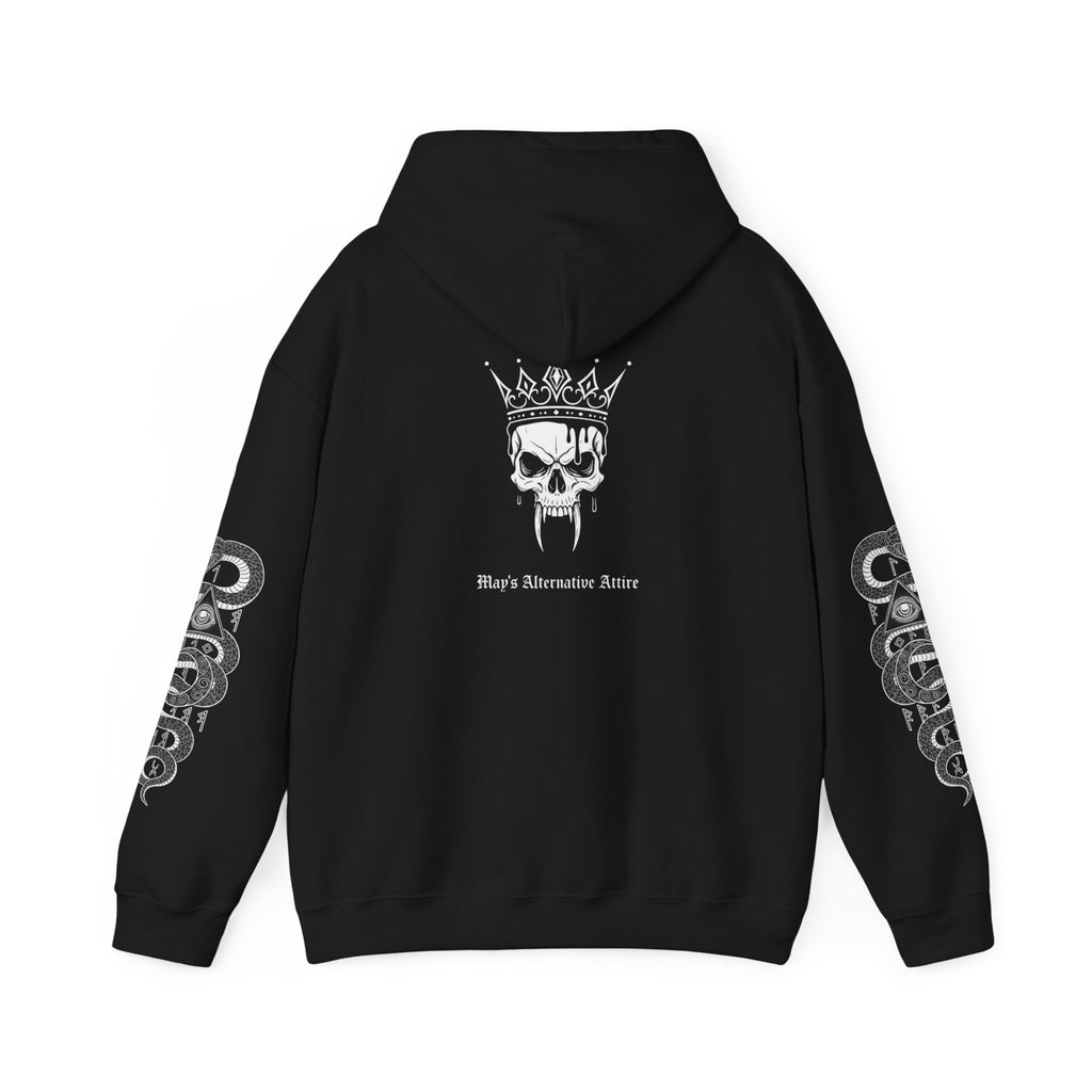 Occult Skull Hoodie — "Dead Serious About the Occult" Gothic Pullover