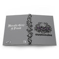 Morally Grey & Proud Hardcover Journal — Gothic Skull & Rose Notebook