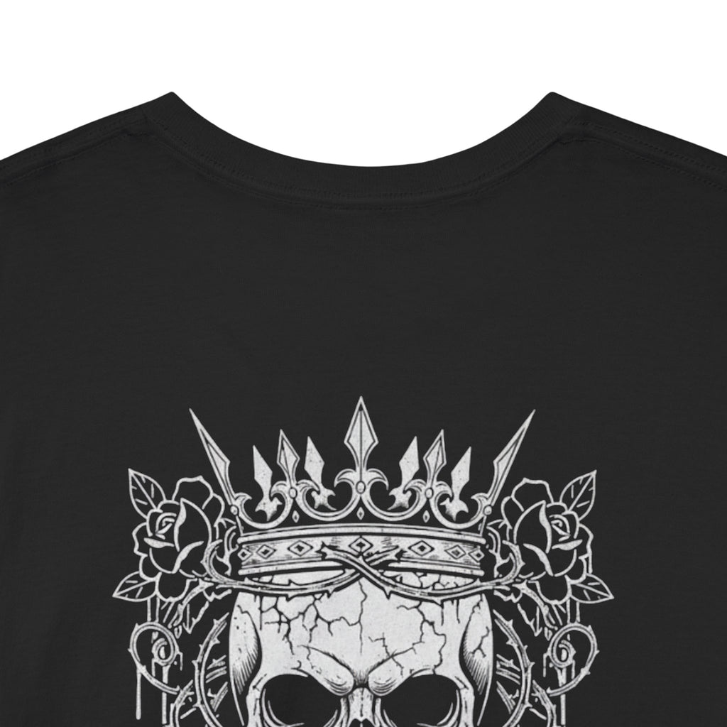 Skull Rose Graphic Tee — "Too Pretty to Be This F*cked Up" Gothic Punk T‑Shirt