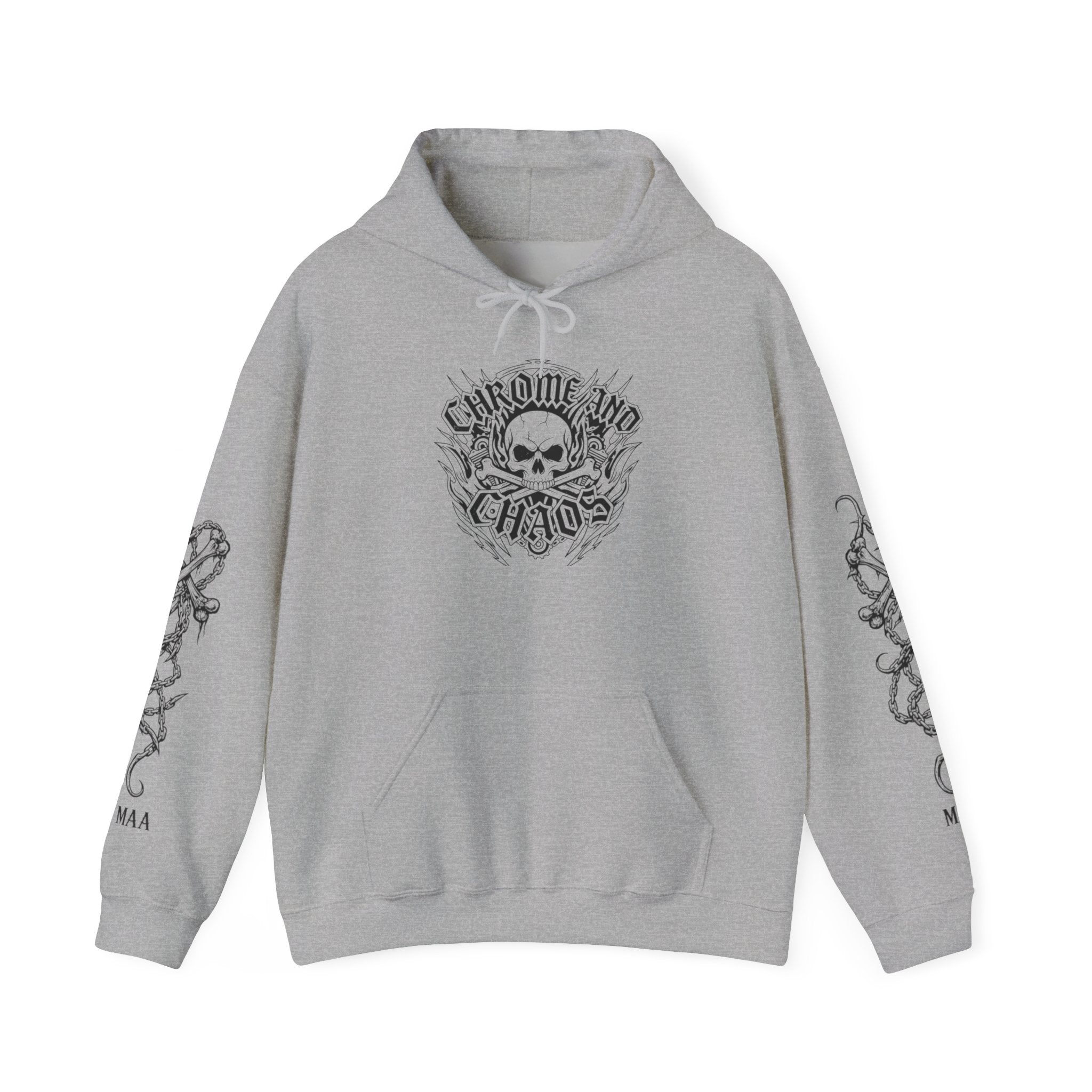 Skull & Snake Hoodie — "Chrome and Chaos" Alternative Streetwear