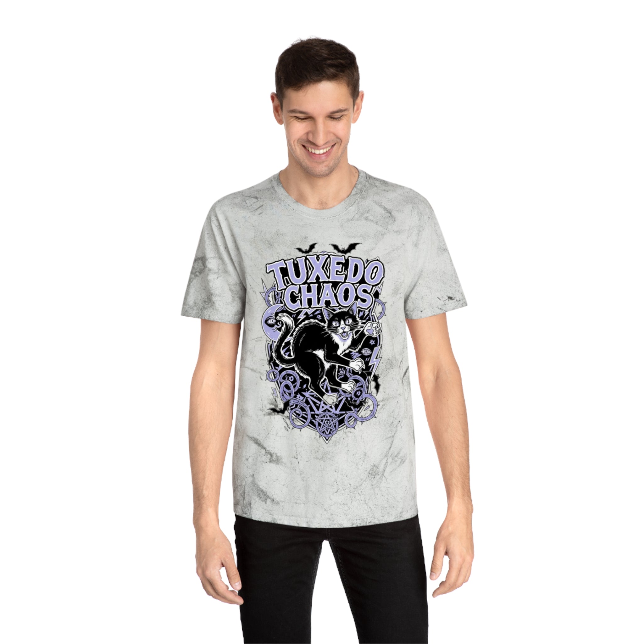 T-Shirt — "Tuxedo Chaos" Gothic Skull Graphic Tee (May's Alternative Attire)