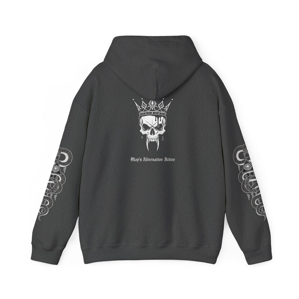 Occult Skull Hoodie — "Dead Serious About the Occult" Gothic Pullover