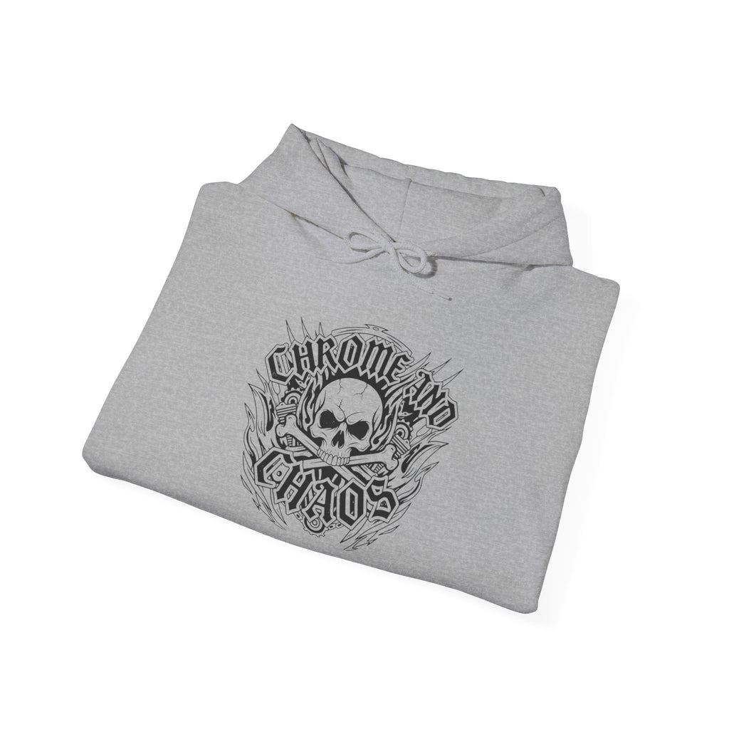 Skull & Snake Hoodie — "Chrome and Chaos" Alternative Streetwear