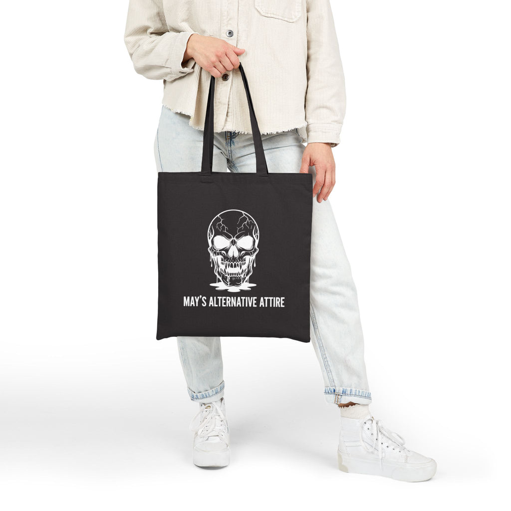 Skull Graphic Tote Bag — "Normal Is A Curse" Alternative Canvas Tote