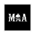 MMA Skull Logo Kiss-Cut Sticker — Distressed Combat Design for Laptops & Gear