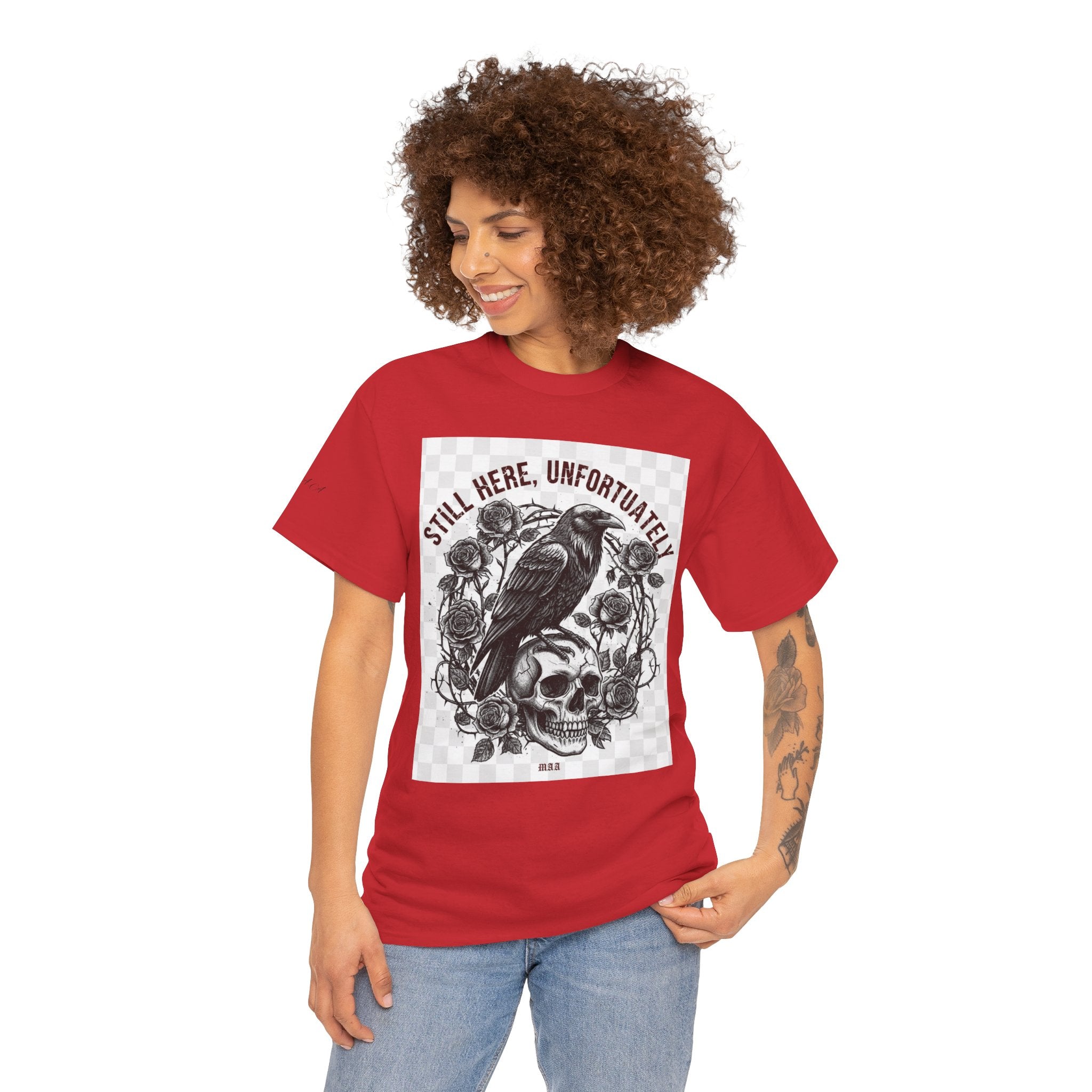 Still Here, Unfortunately | Gothic Grunge Unisex Tee