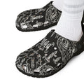 Gothic Skull & Dagger EVA Foam Clogs — Black All-Over Print