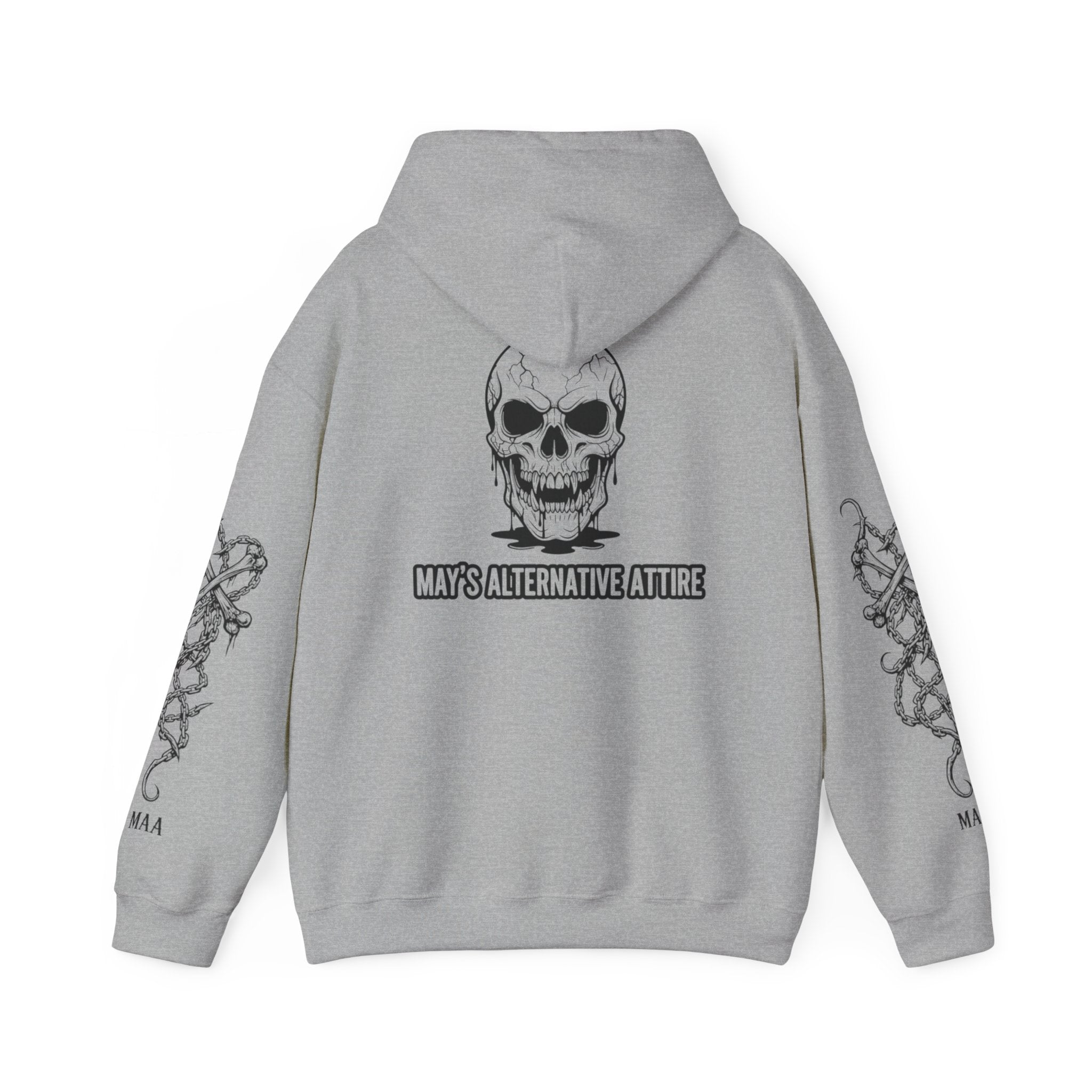 Skull & Snake Hoodie — "Chrome and Chaos" Alternative Streetwear
