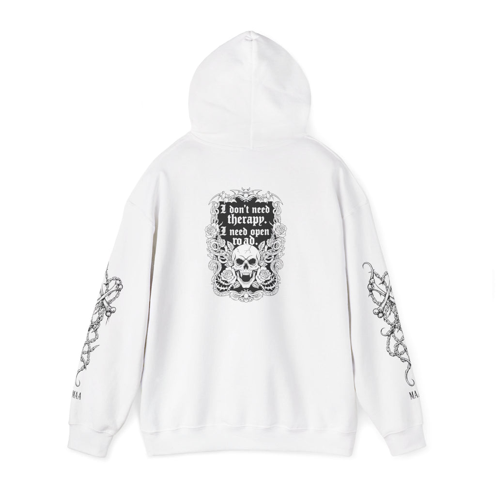 No Therapy. Just Open Road. | MAA Gothic Moto Unisex Hoodie