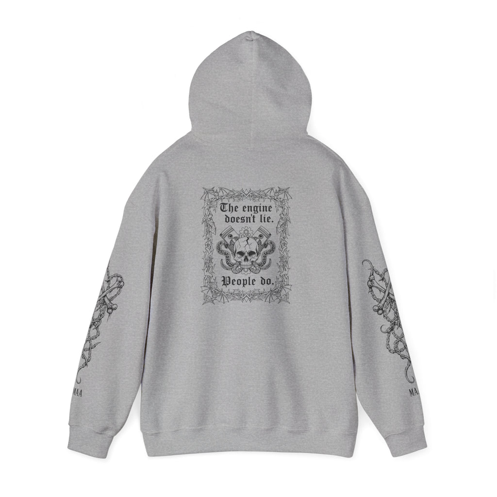 The Engine Doesn't Lie | MAA Gothic Car Culture Unisex Hoodie