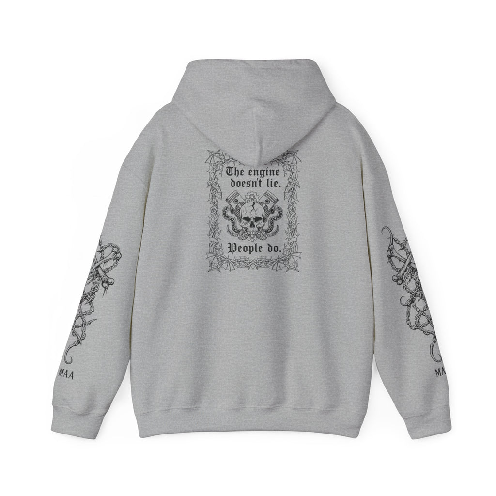 The Engine Doesn't Lie | MAA Gothic Car Culture Unisex Hoodie