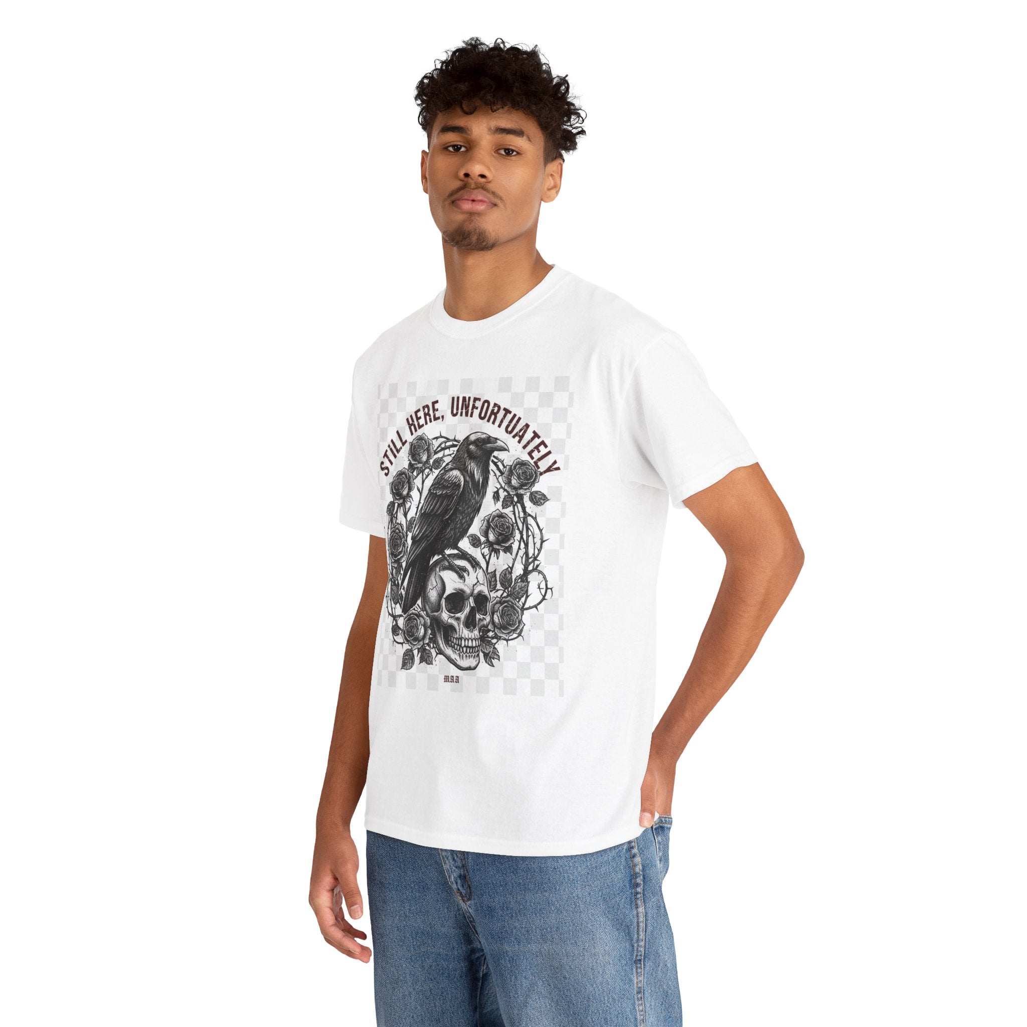 Still Here, Unfortunately | Gothic Grunge Unisex Tee