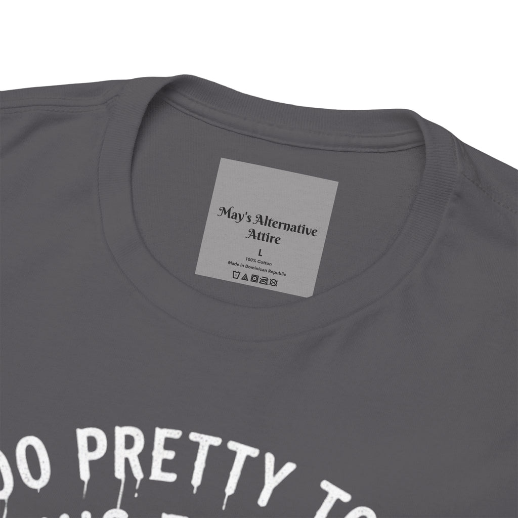 Skull Rose Graphic Tee — "Too Pretty to Be This F*cked Up" Gothic Punk T‑Shirt