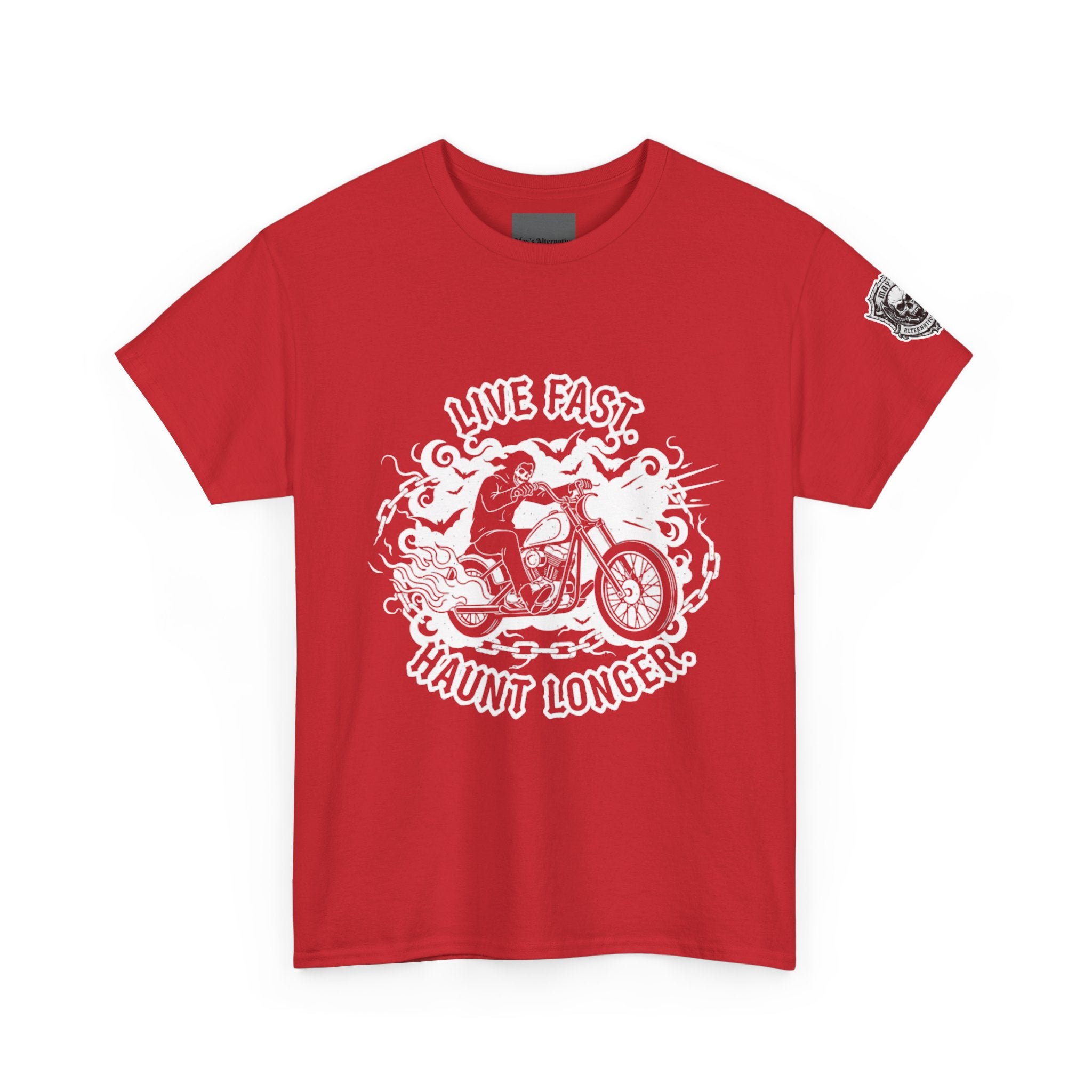 Live Fast. Haunt Longer. | MAA Flaming Moto Unisex Tee