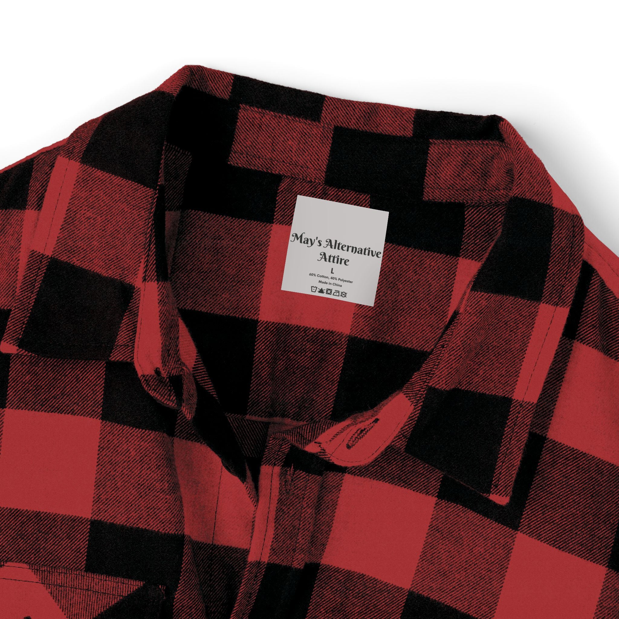 Skull Melt Flannel Shirt — Black Plaid Gothic Lumberjack Shirt
