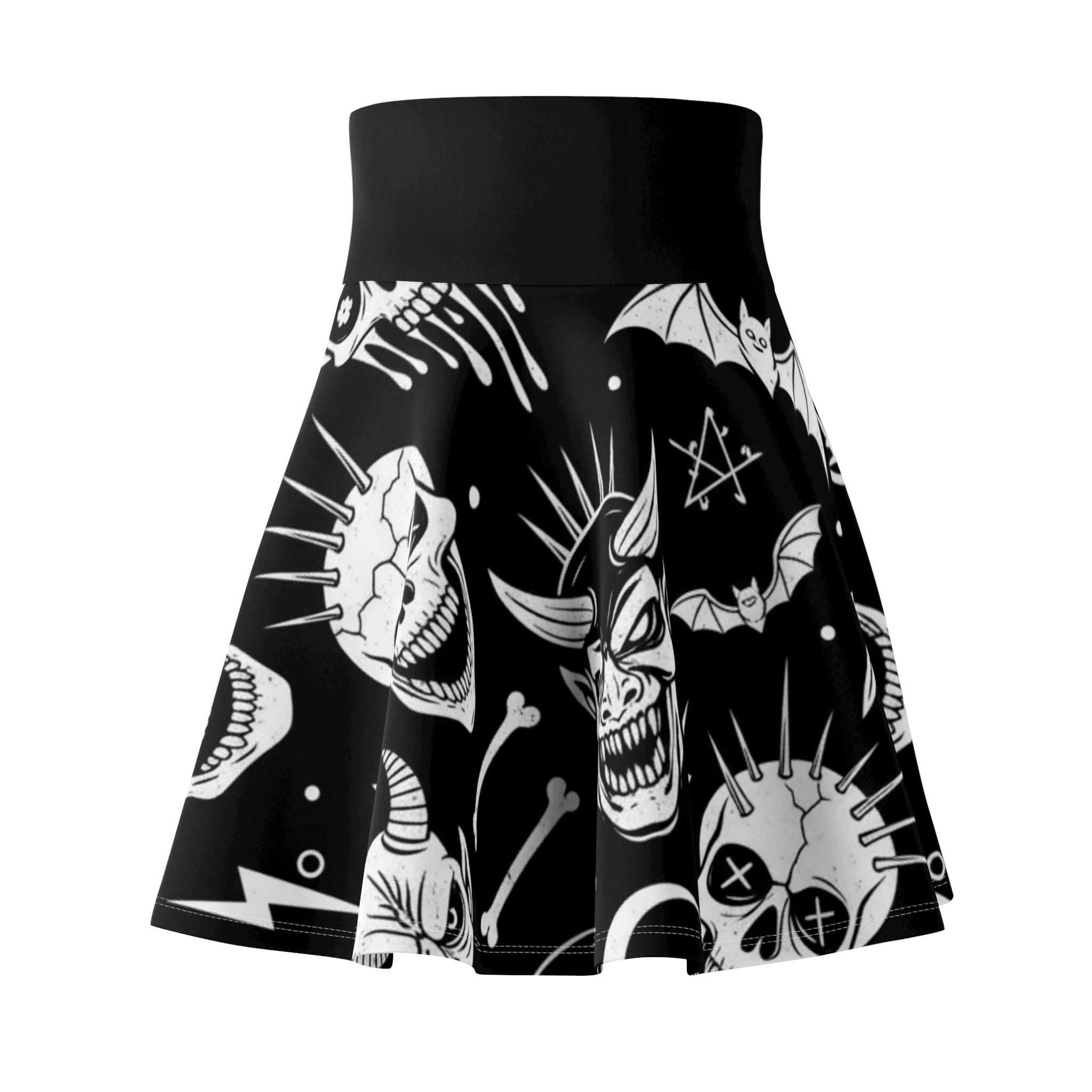 Women's Skater Skirt — 'Blood Quiet' | MAA Gothic AOP