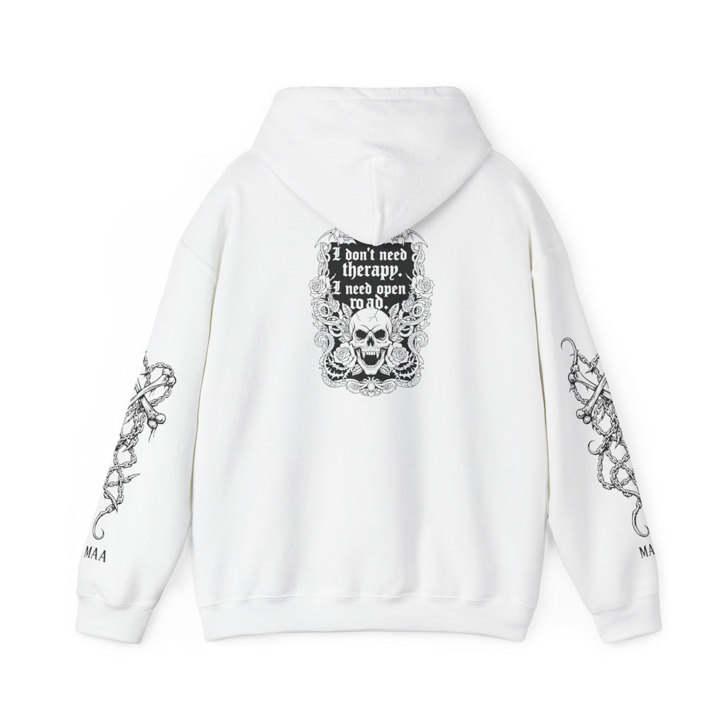 No Therapy. Just Open Road. | MAA Gothic Moto Unisex Hoodie