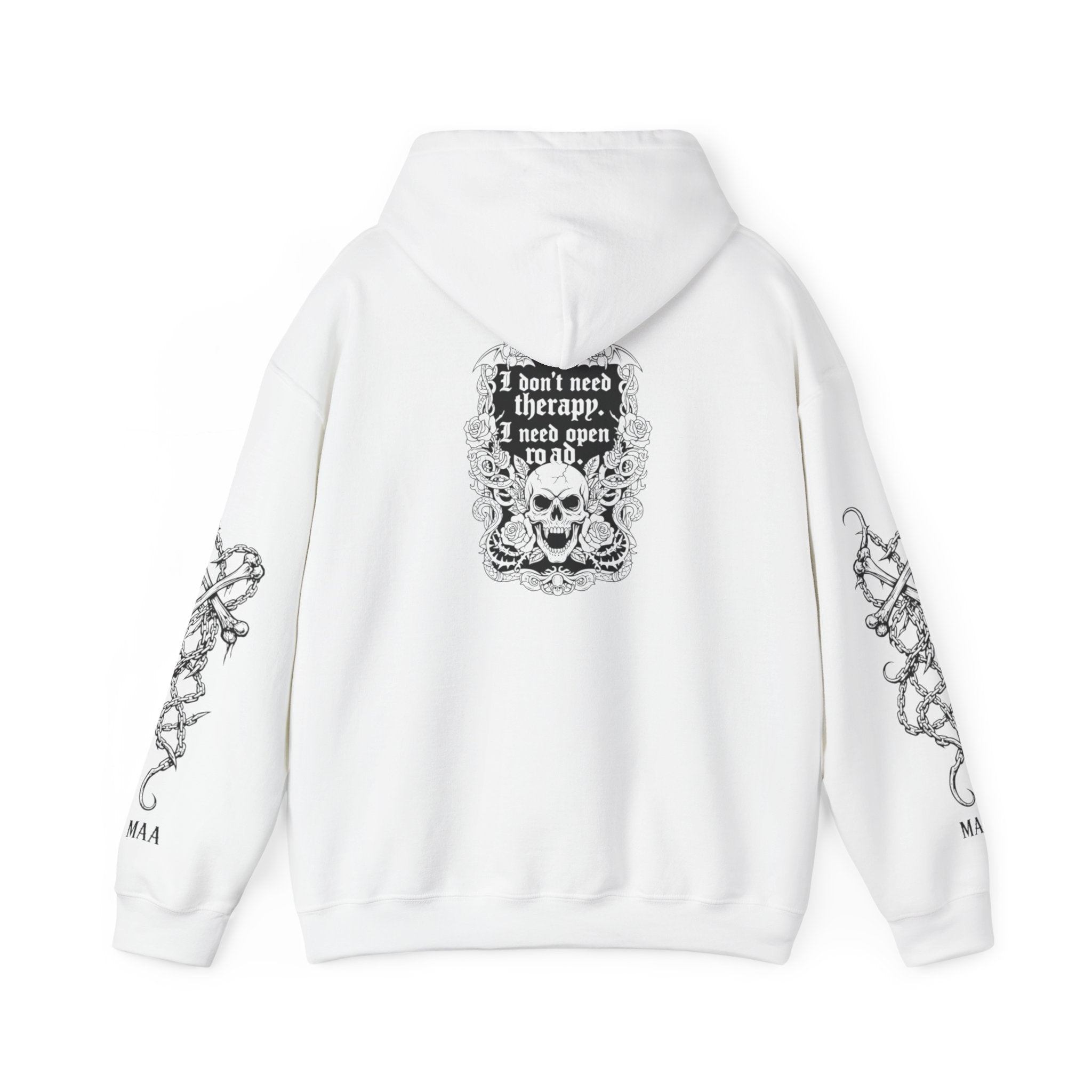 No Therapy. Just Open Road. | MAA Gothic Moto Unisex Hoodie