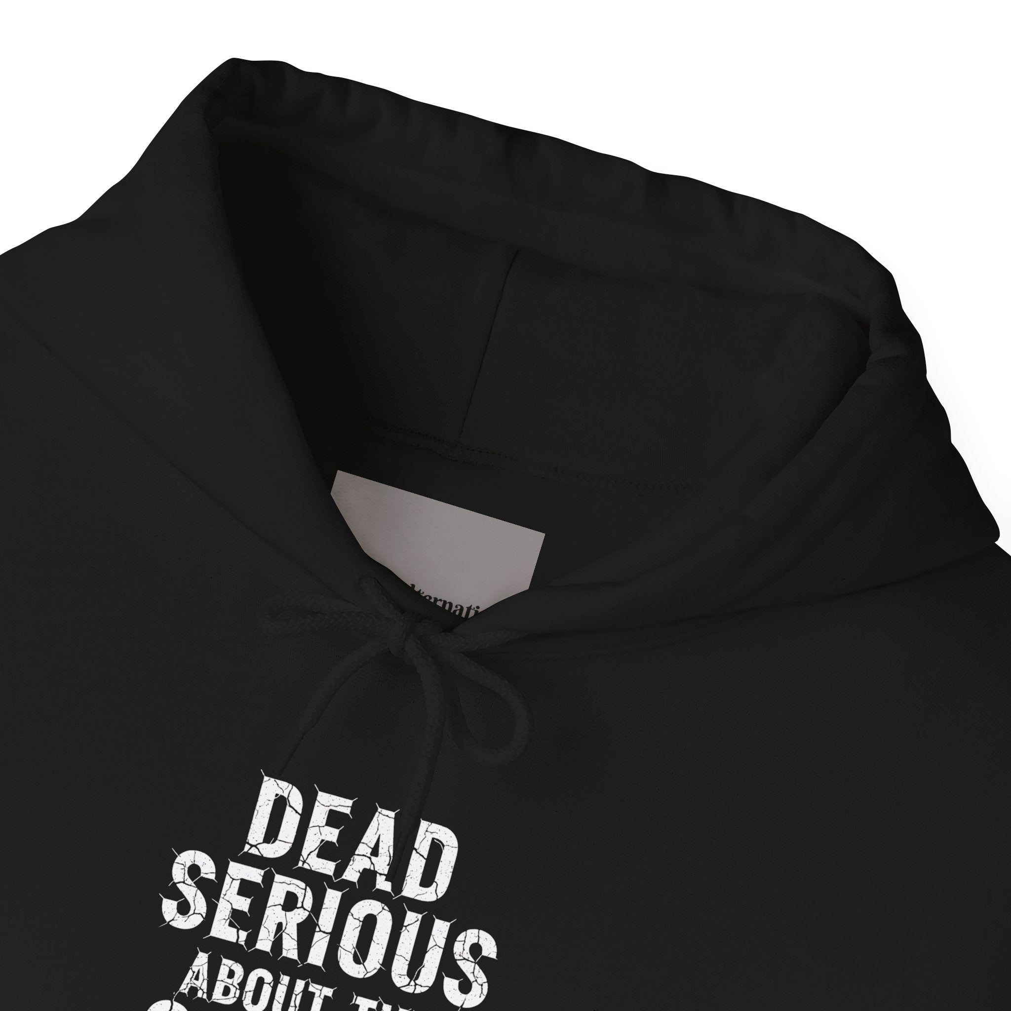 Occult Skull Hoodie — "Dead Serious About the Occult" Gothic Pullover